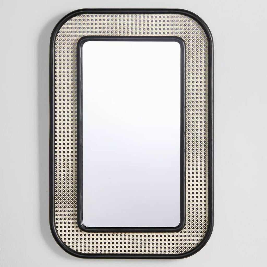 Luxury Handwoven Rattan Round Mirror