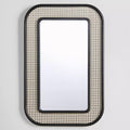 Luxury Handwoven Rattan Round Mirror