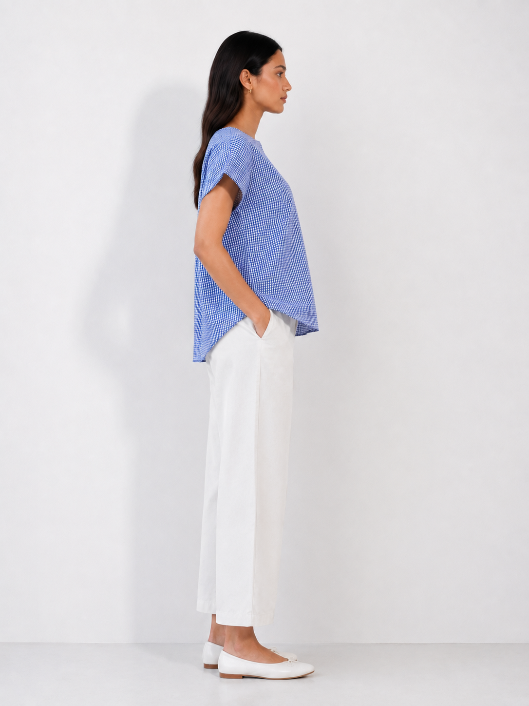 Blue Check Blouse
